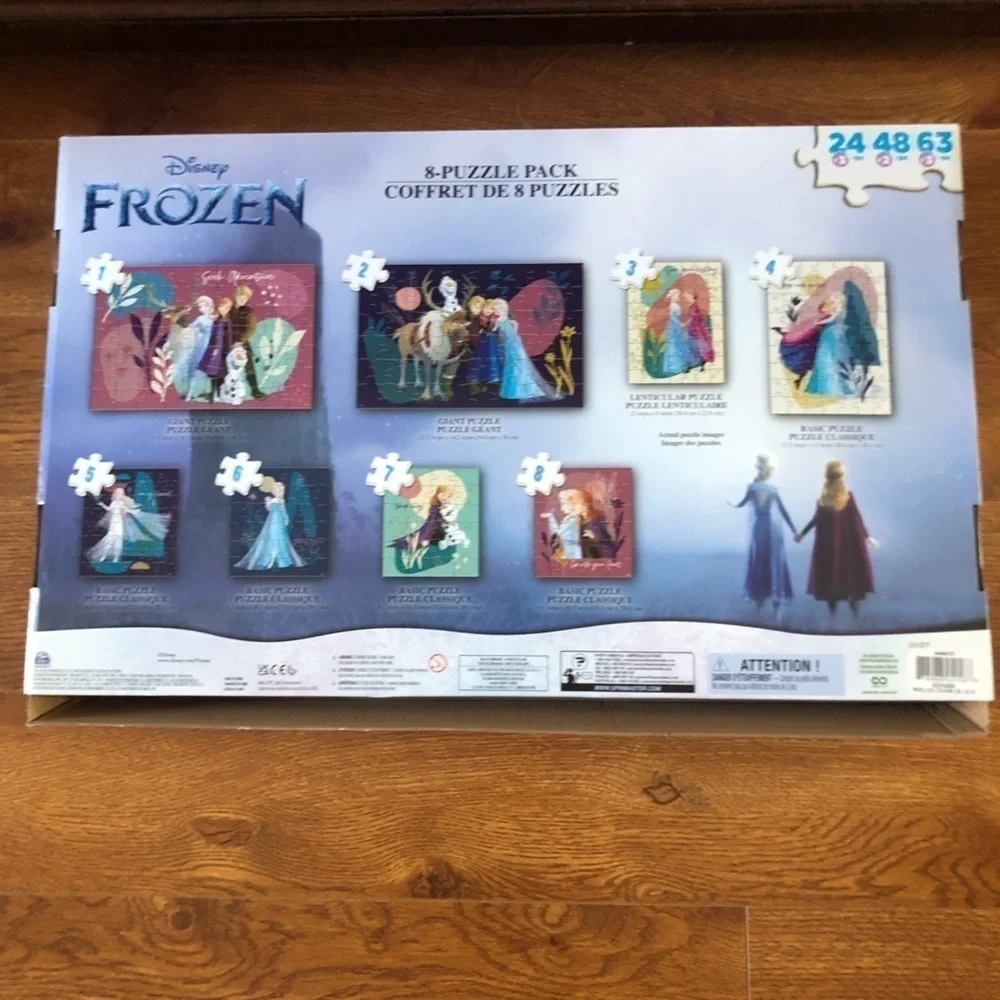 Disney Frozen multiple size 8 puzzle pack